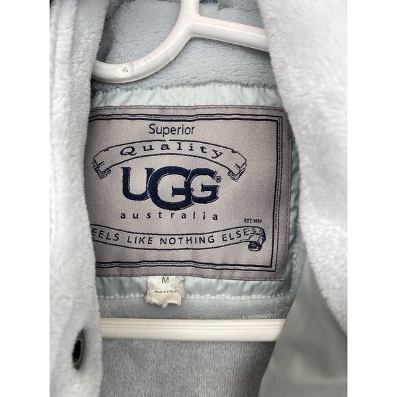 UGG ZANA PUFFER COAT MINT GREEN FLEECE JACKET W/ STAINS Women’s Size Medium - Picture 10 of 15